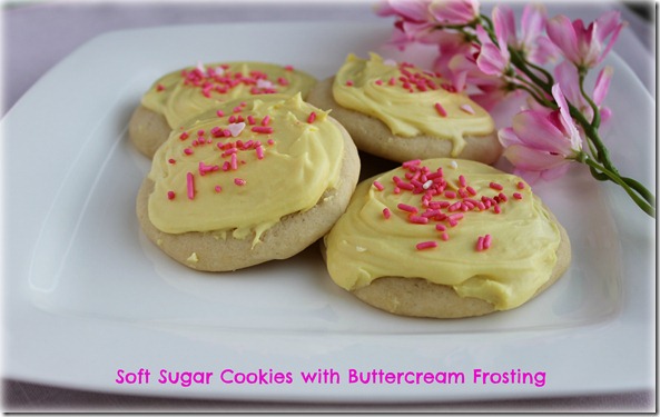 Soft Sugar Cookies with Buttercream Frosting