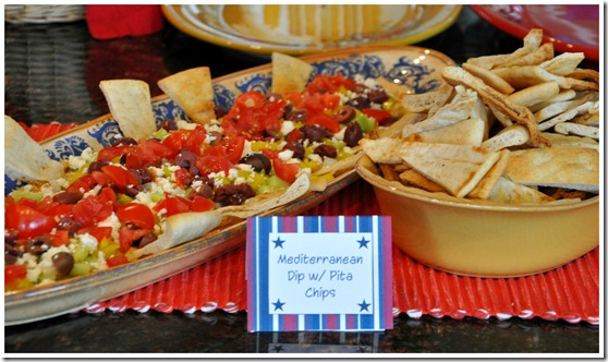 Mediterranean Dip with Pita Chips