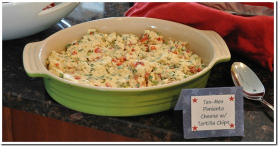 Tex-Mex Pimiento Cheese Dip with Tortilla Chips