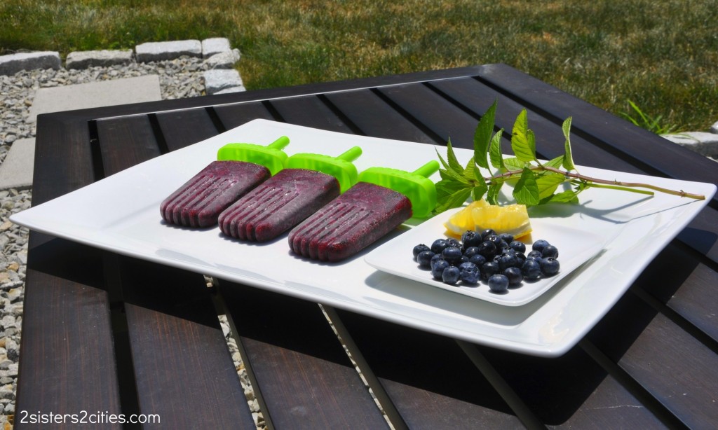 blueberry lemon mint popsicle