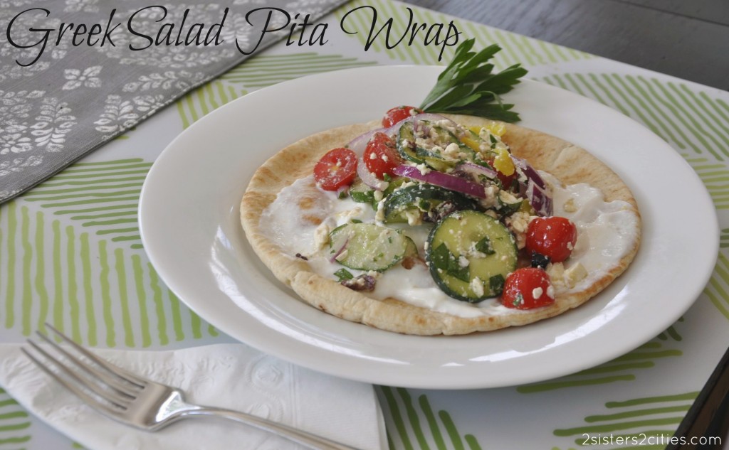 Greek Salad Pita Wrap recipe