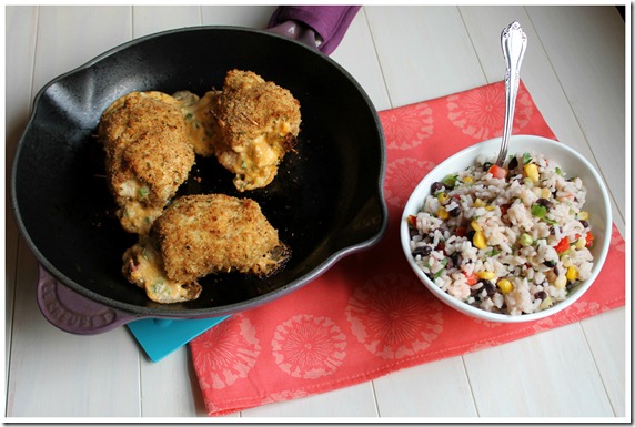 Jalapeno Popper Stuffed Chicken with Fiesta Rice