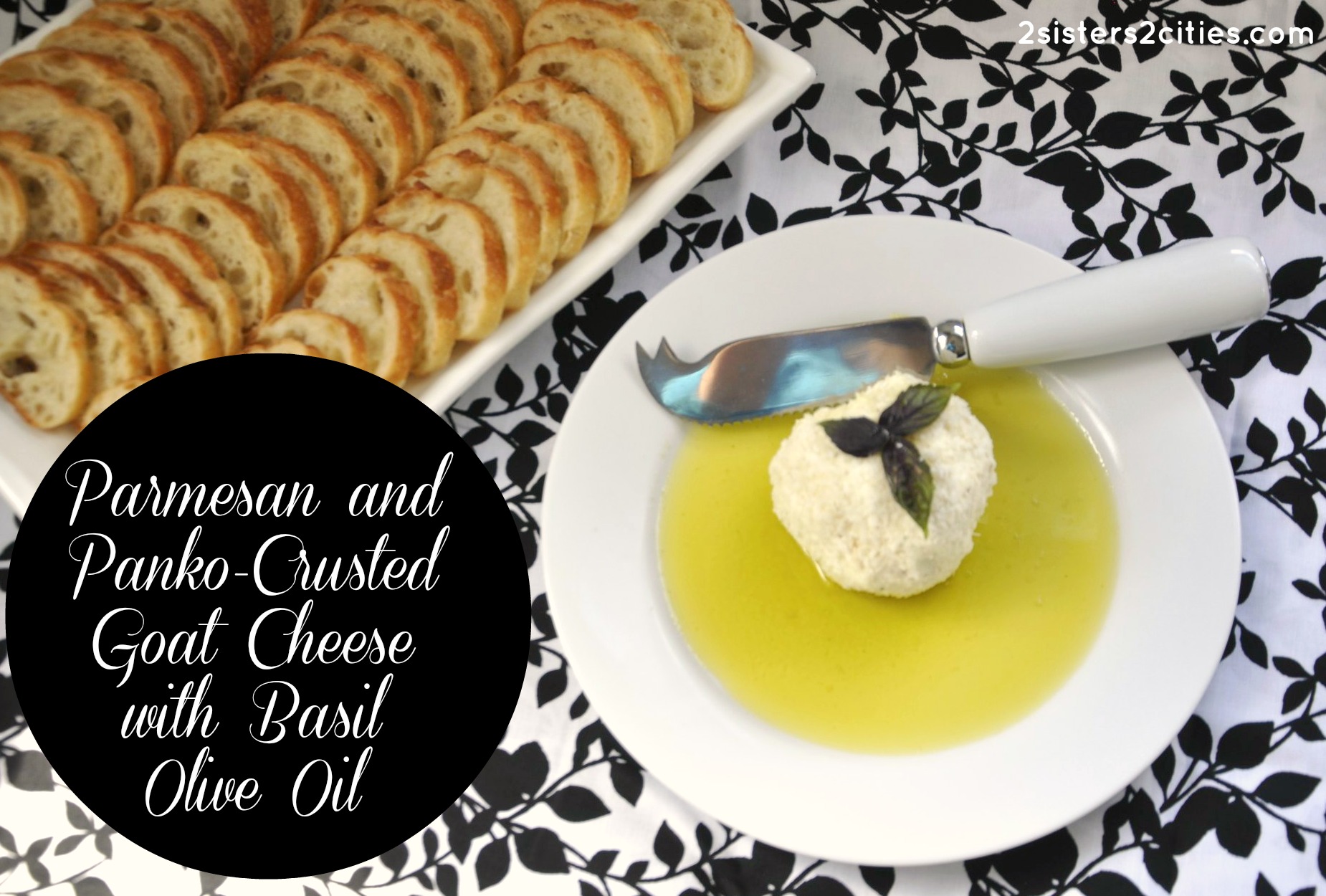 goat cheese with basil oil