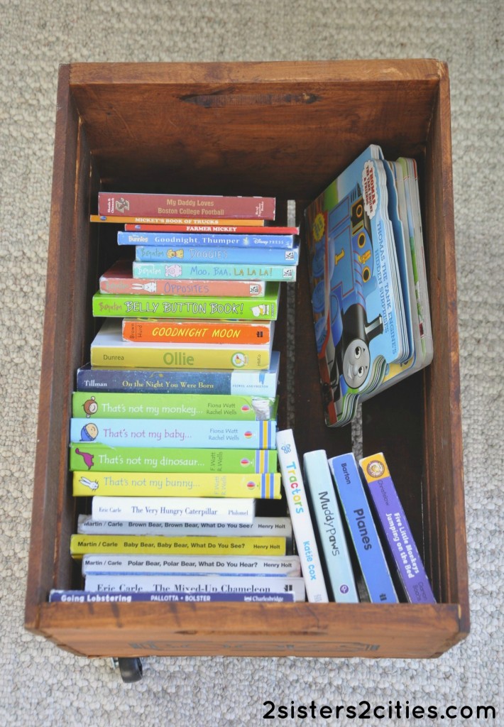 rolling storage cart books