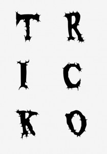 templates for the letters T-R-I-C-K-O