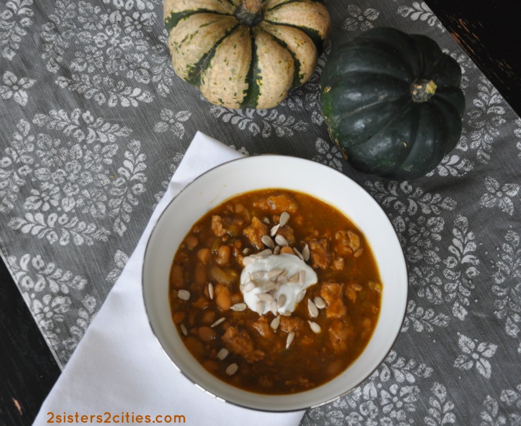 Turkey White Bean and Pumpkin Chili