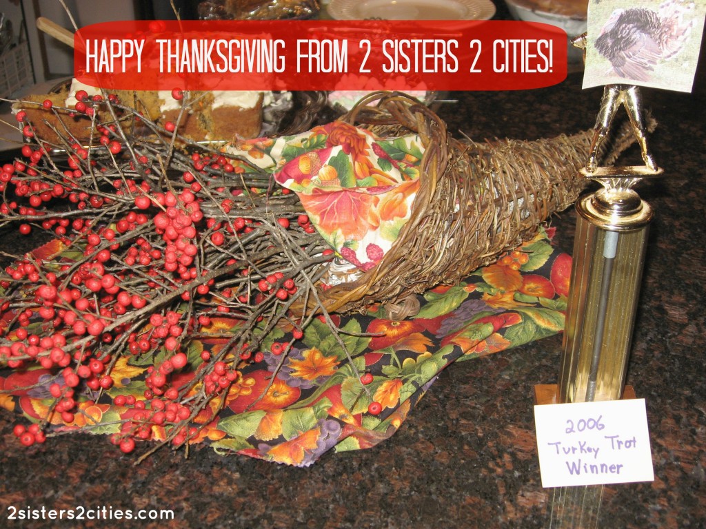 happy thanksgiving from 2 sisters 2 cities!