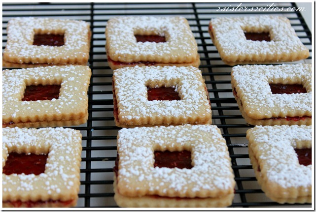 Raspberry Linzer Cookies