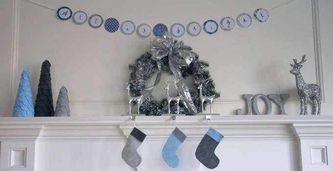 DIY Christmas mantel