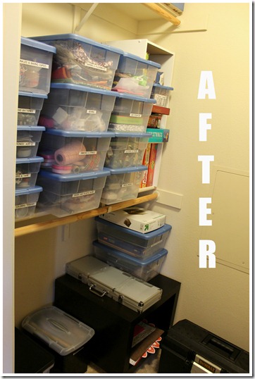 Closet and Craft Organization After