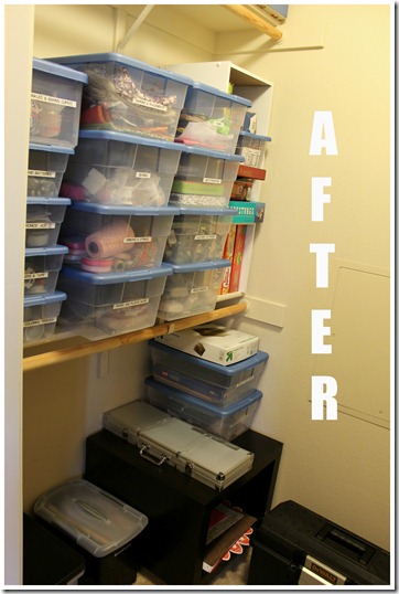 Closet and Craft Organization After