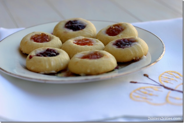 Plate of Thumbprint Cookies