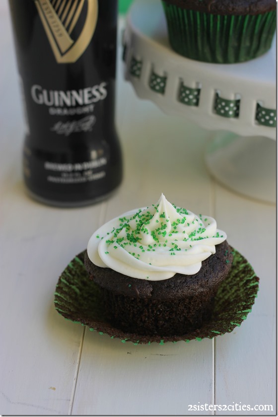 Chocolate Guinness Cupcakes with Cream Cheese Frosting