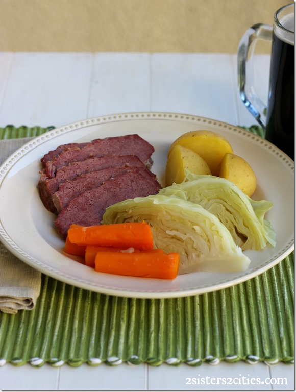 Corned Beef and Cabbage Dinner with Guinness