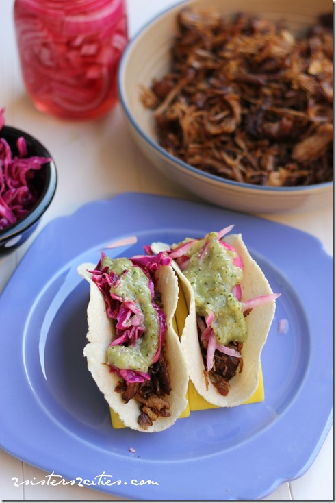 Carnitas Tacos with Pickled Onions 