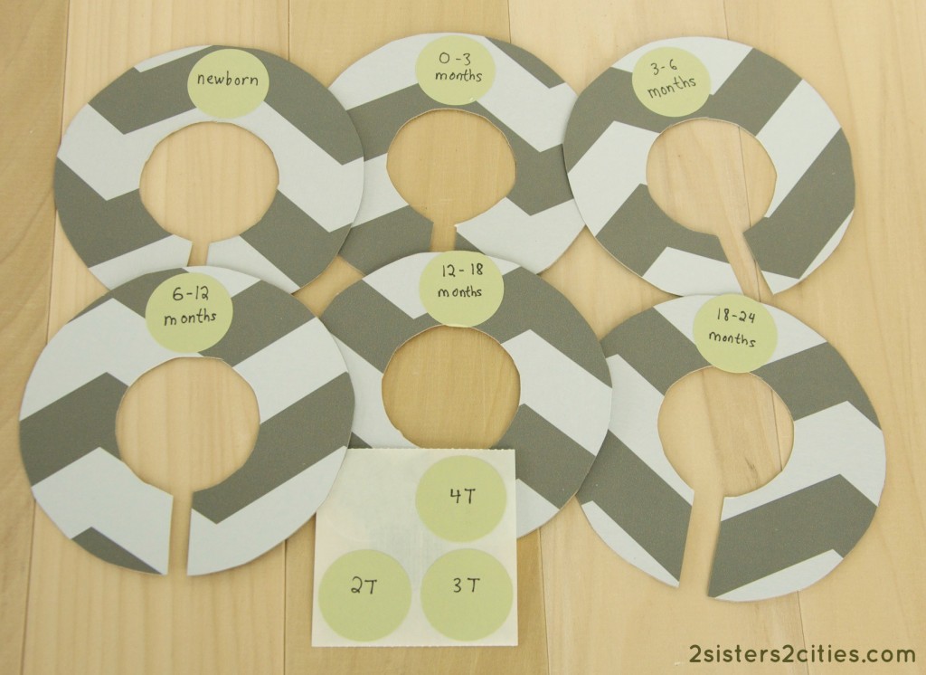 DIY Baby Closet Dividers {from 2 Sisters 2 Cities}