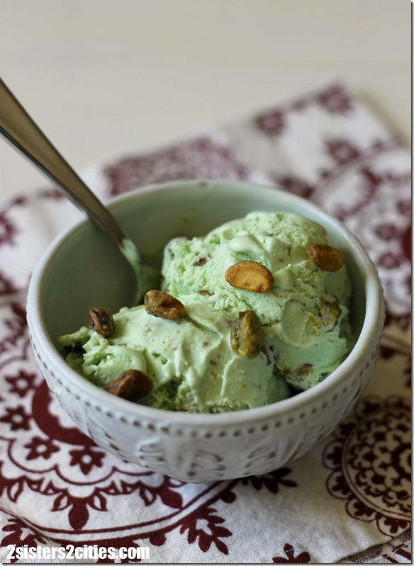 Bowl of Pistachio Ice Cream