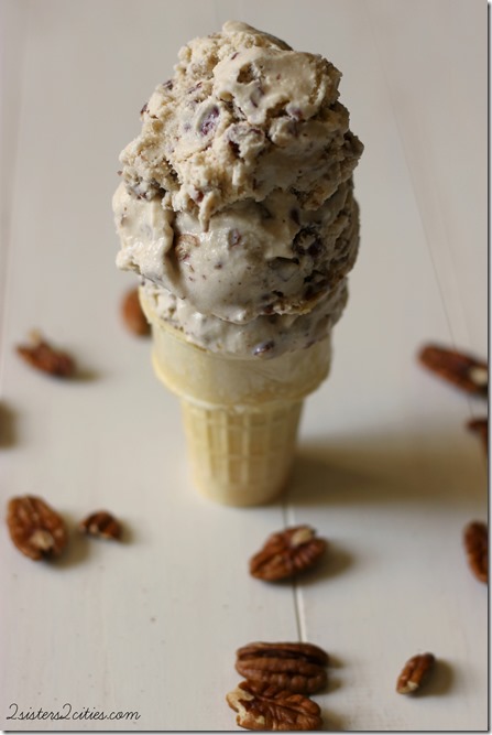 Cake Cone of Buttered Pecan Ice Cream