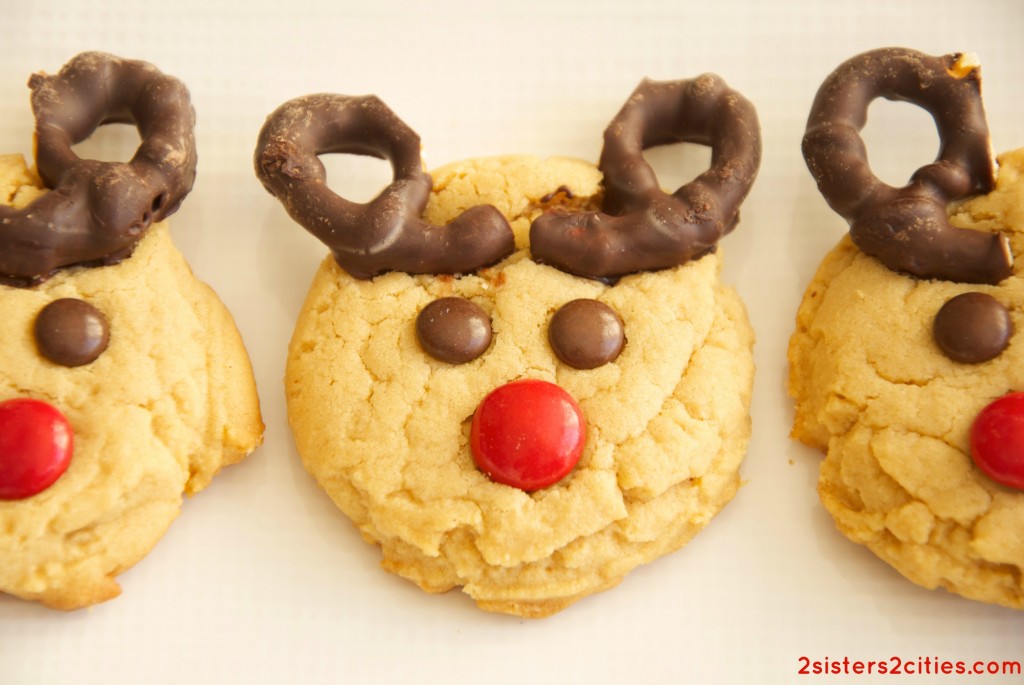Peanut Butter Reindeer Cookies {from 2 Sisters 2 Cities}