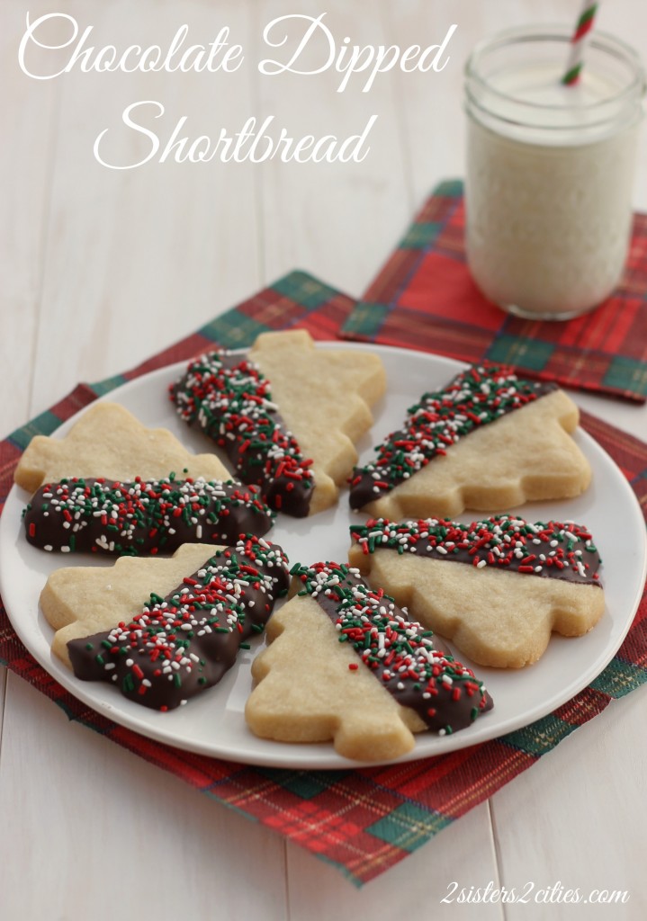 Chocolate Dipped Shortbread Cutouts 