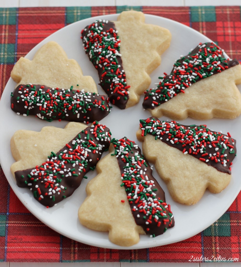 Chocolate Dipped Shortbread Cookies