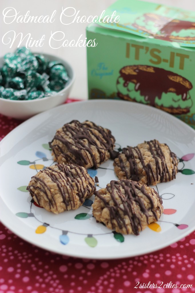 Oatmeal Chocolate Mint Cookies