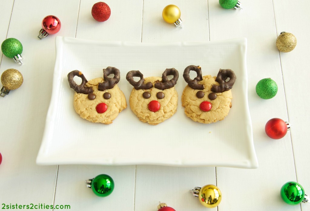 Peanut Butter Reindeer Cookies {from 2 Sisters 2 Cities}