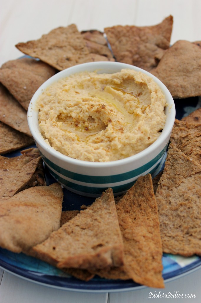 Hummus and Whole Wheat Pita Chips