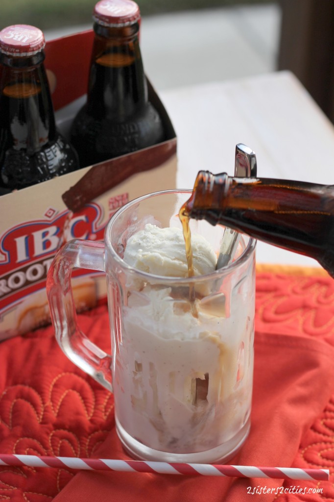 Root Beer Poured into Float