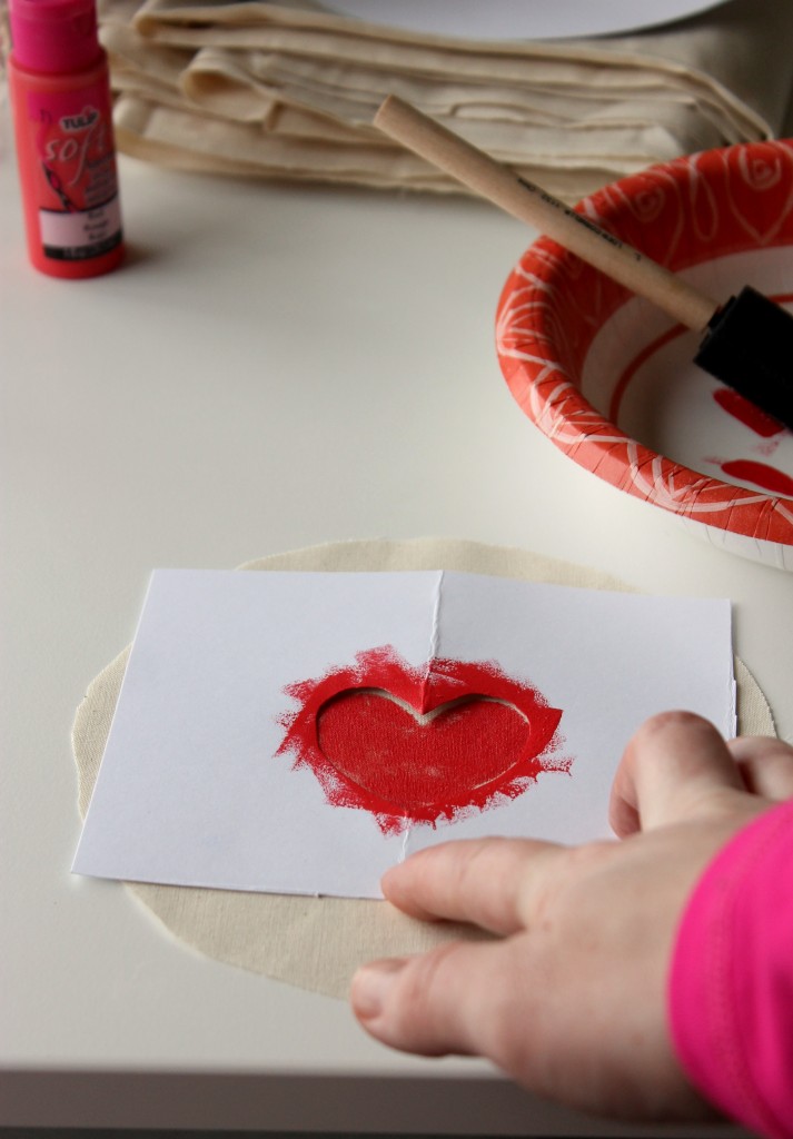 Stenciling Heart